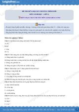 Đề thi giữa kì 1 Sinh 11 Chân trời sáng tạo - Đề số 4